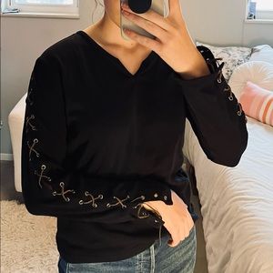 Unique Vintage Tie Sleeve Shirt